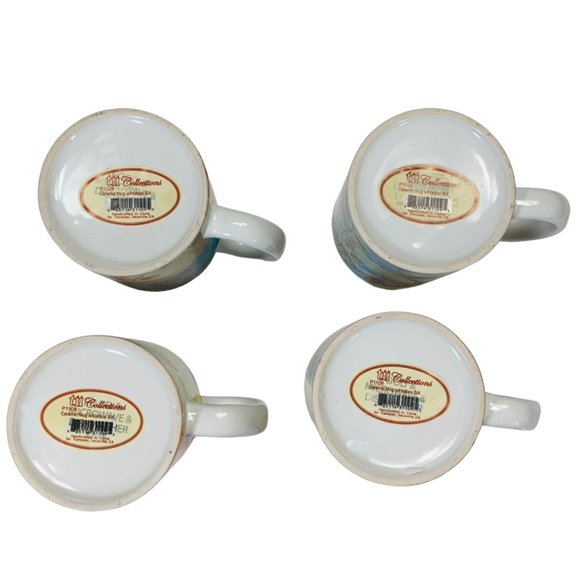 Tii Spring Luncheon Birds Butterfly Set of 4 Mugs Dessert Plates Brunch Boxed - Picture 10 of 14